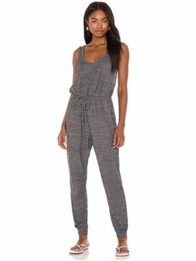 Banana Republic ~ Sleeveless Knit Jumpsuit ~ Heather Gray ~ Drawstring ~ Medium